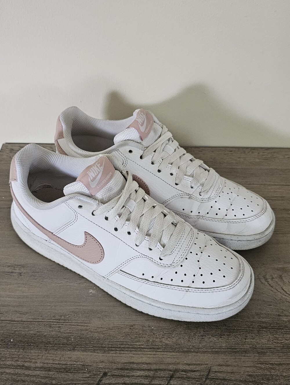 Nike Court Vision Low Next Nature White Pink Women's Sneaker 9